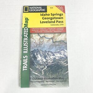 National Geographic Trails Map #104 Idaho Springs Georgetown Loveland Pass
